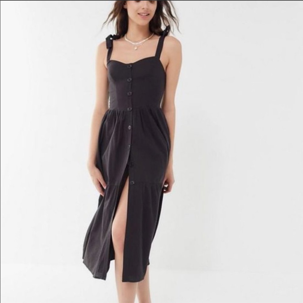 UO Positano Tie-Shoulder Midi Dress